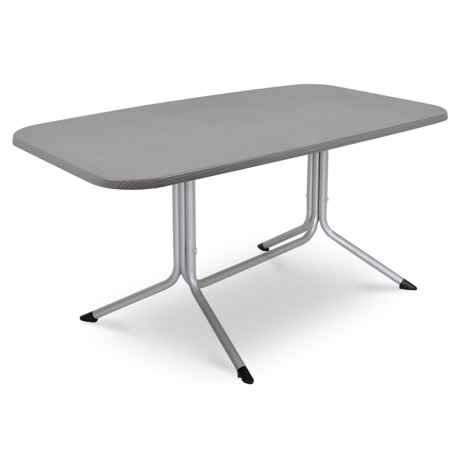 Stół ogrodowy składany avenue 155x90 cm : kolor - platyna/szara trawa morska