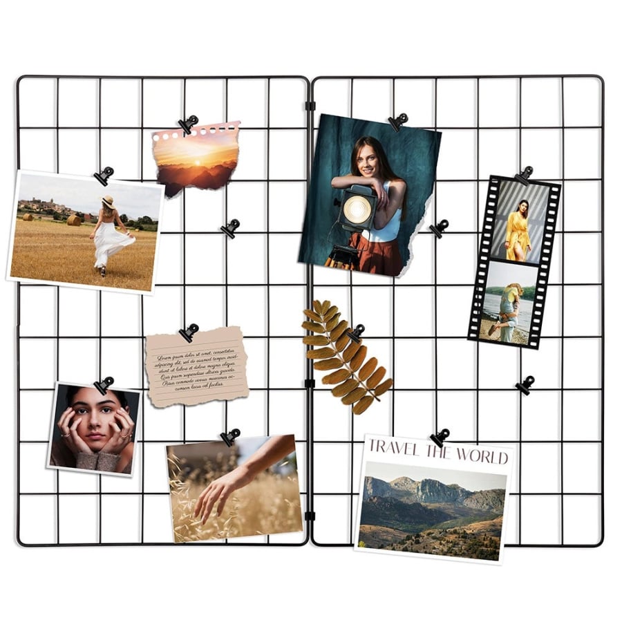 Kratka na zdjęcia metalowa czarna 58x72 cm