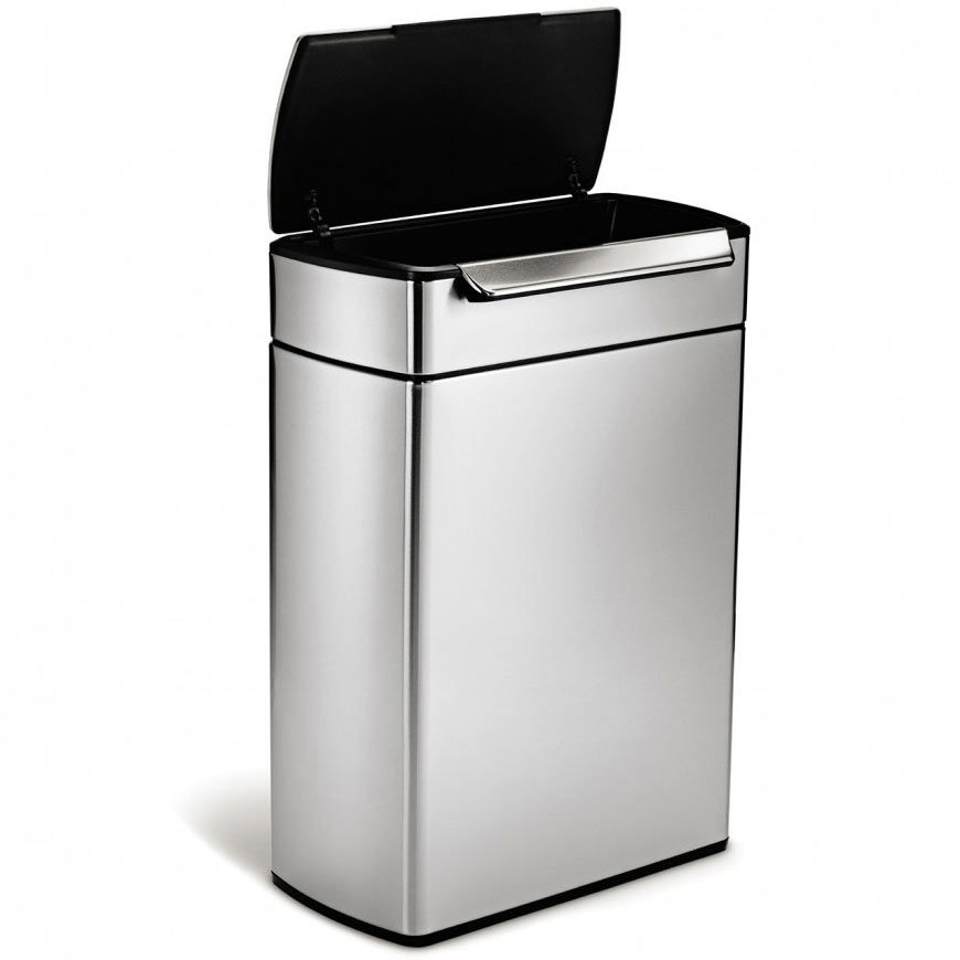 Kosz na śmieci 48L TOUCH-BAR RECYCLER Simple Human stal FPP