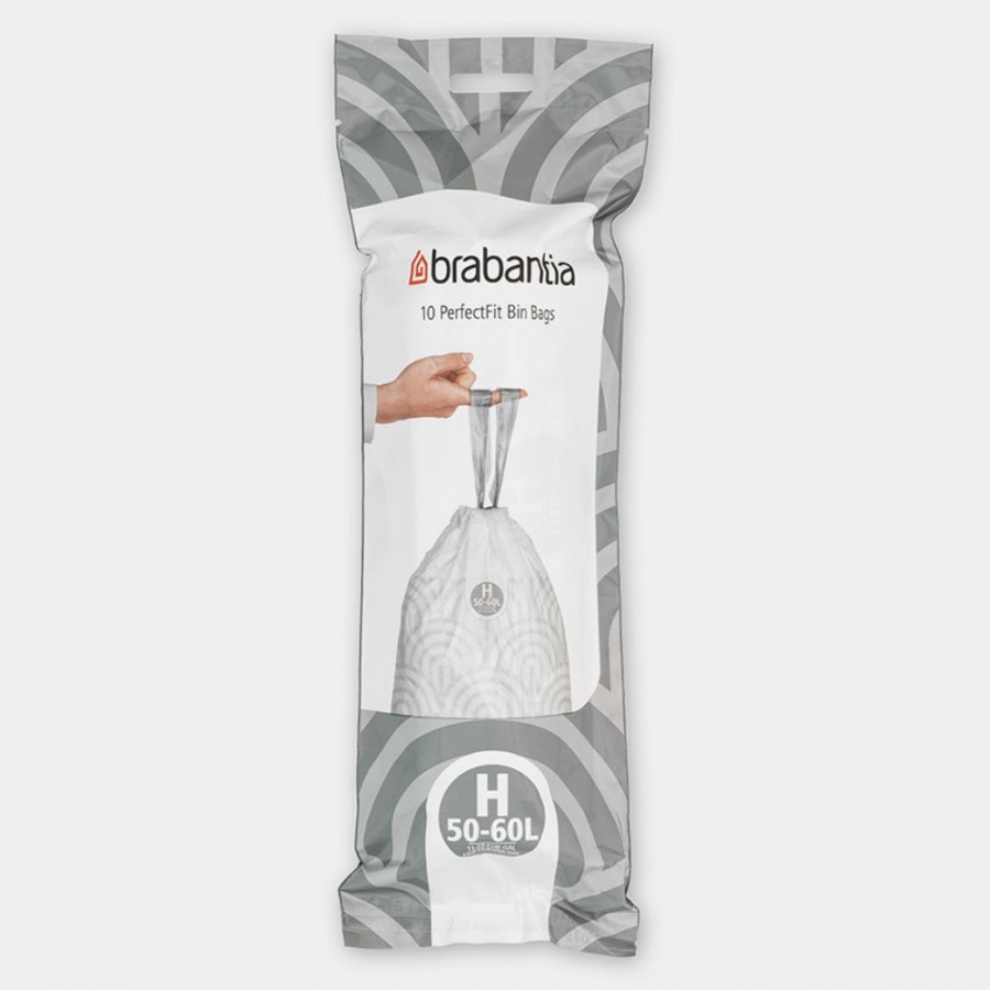 Worki na śmieci 50-60l 10 szt. Brabantia białe