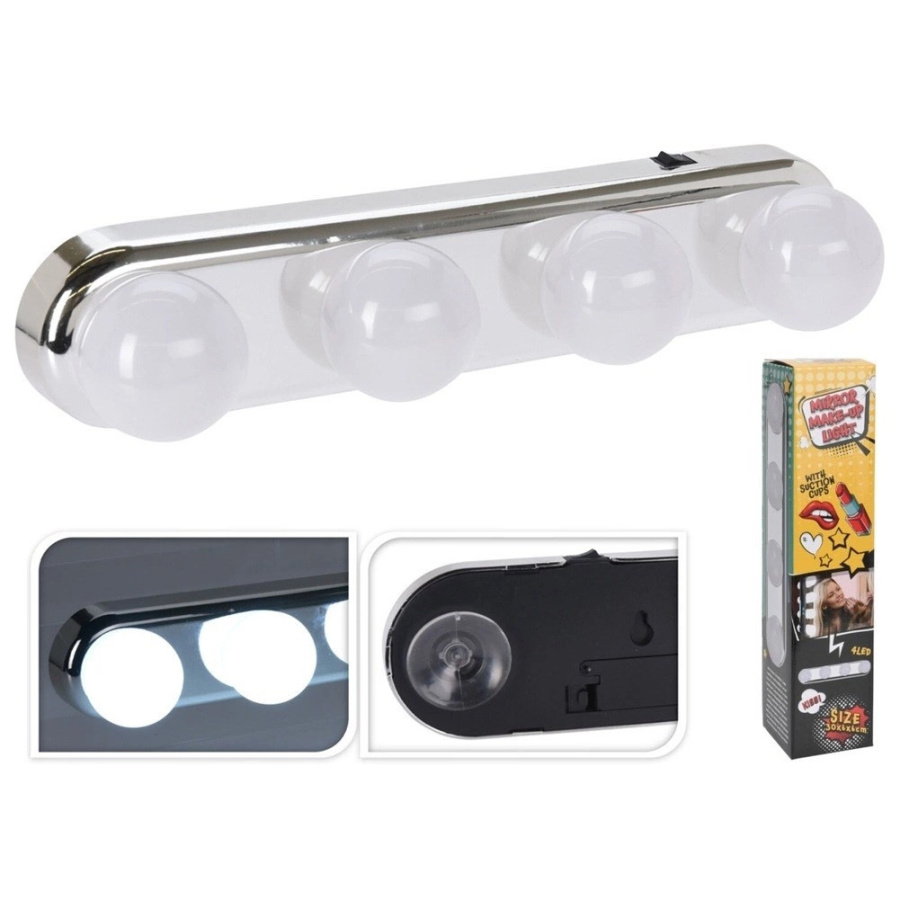 Lampki na lustro 4 led na przyssawki 30,5 cm