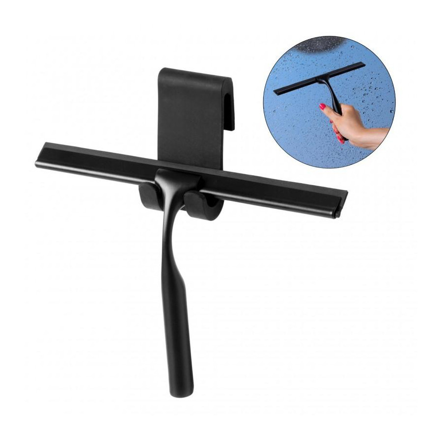 ściągaczka do wody szyb okien kabiny prysznicowej czarna - yoka