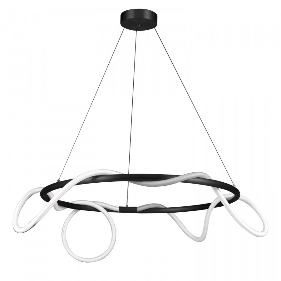 Lampa wisząca fantasia round led czarna 60 cm