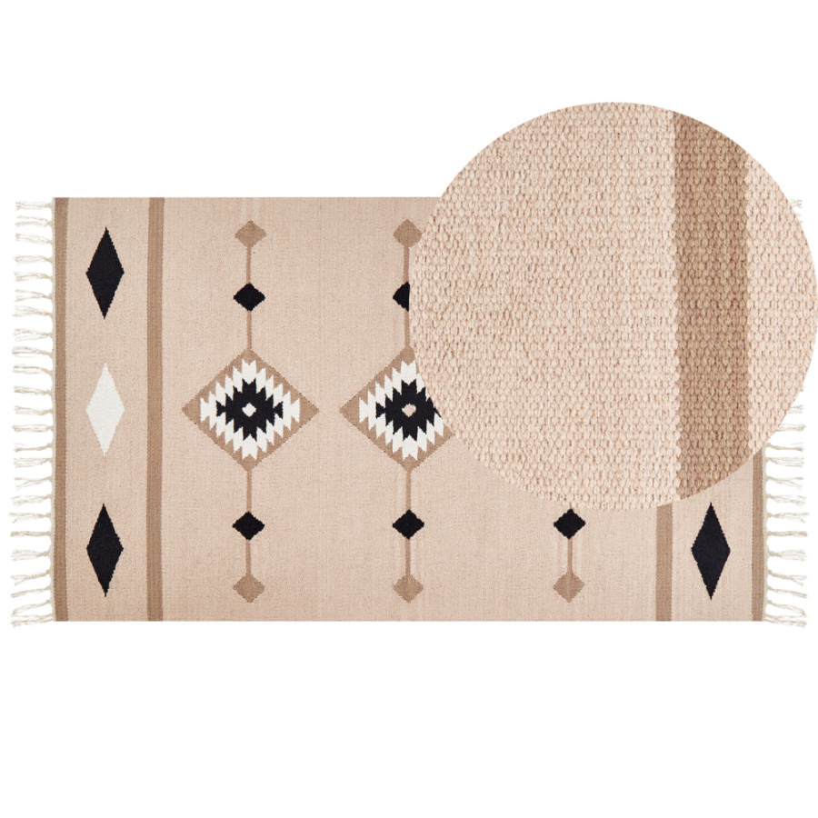 Dywan bawełniany kilim 80 x 150 cm wielokolorowy berdik