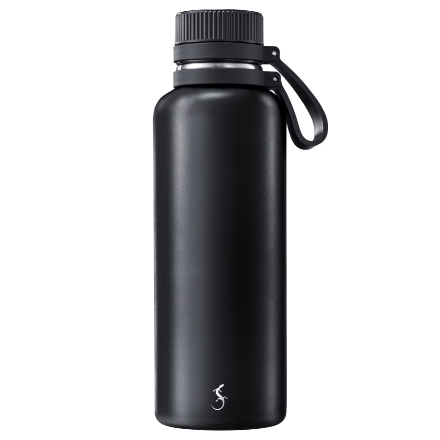 Butelka termiczna, stalowa, 1,0 l, czarna