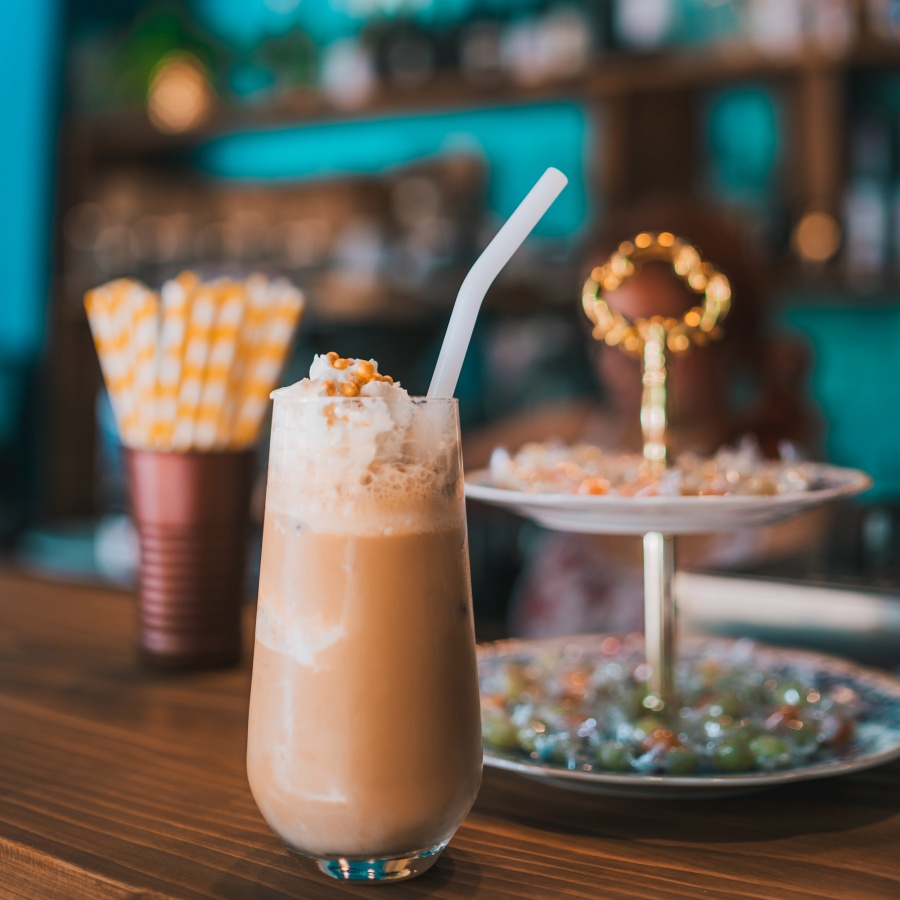 Słomki szklane białe zakrzywione 23cm zestaw 6 sztuk ze szczoteczką 26643