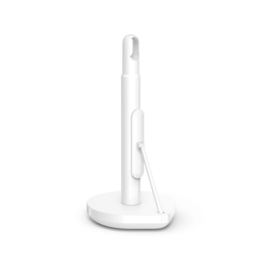 Stojak na ręcznik papierowy z ramieniem napinający, biały