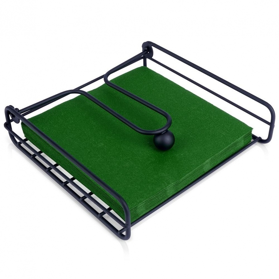 Serwetnik metalowy czarny 19x19,5 cm