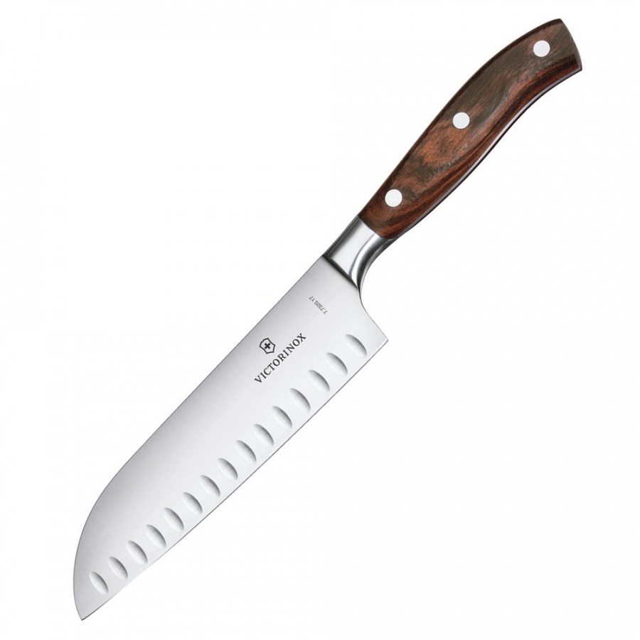 VICTORINOX - Grand Maitre - Nóż Santoku kuty - 17 cm - Drzewo różane