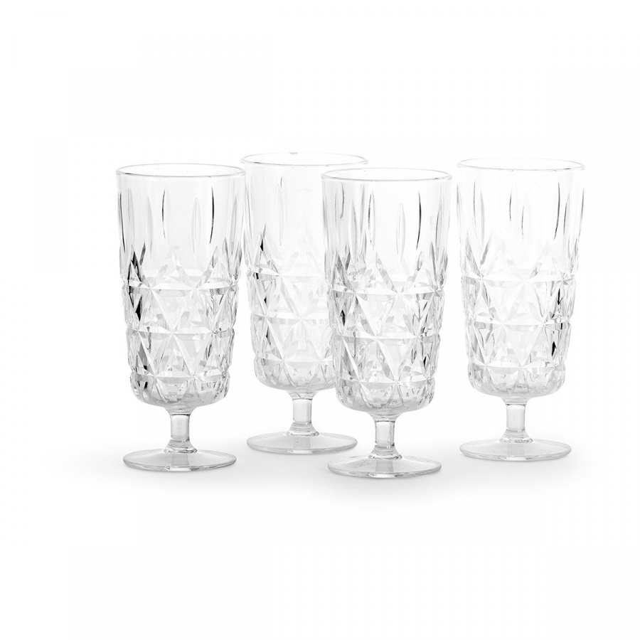 kieliszki piknikowe do szampana, akryl, 4 sztuki, 0,2 l