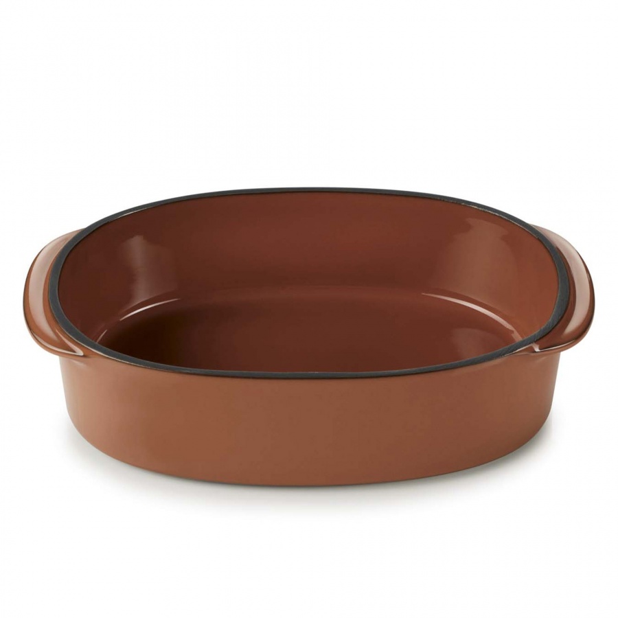 Caractere naczynie/ brytfanna wym 16x11 cm, cynamo