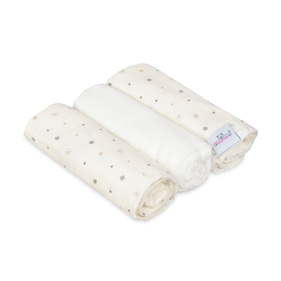 Pielucha MUSLIN DESIGN druk 3 pak, roz. 70x80