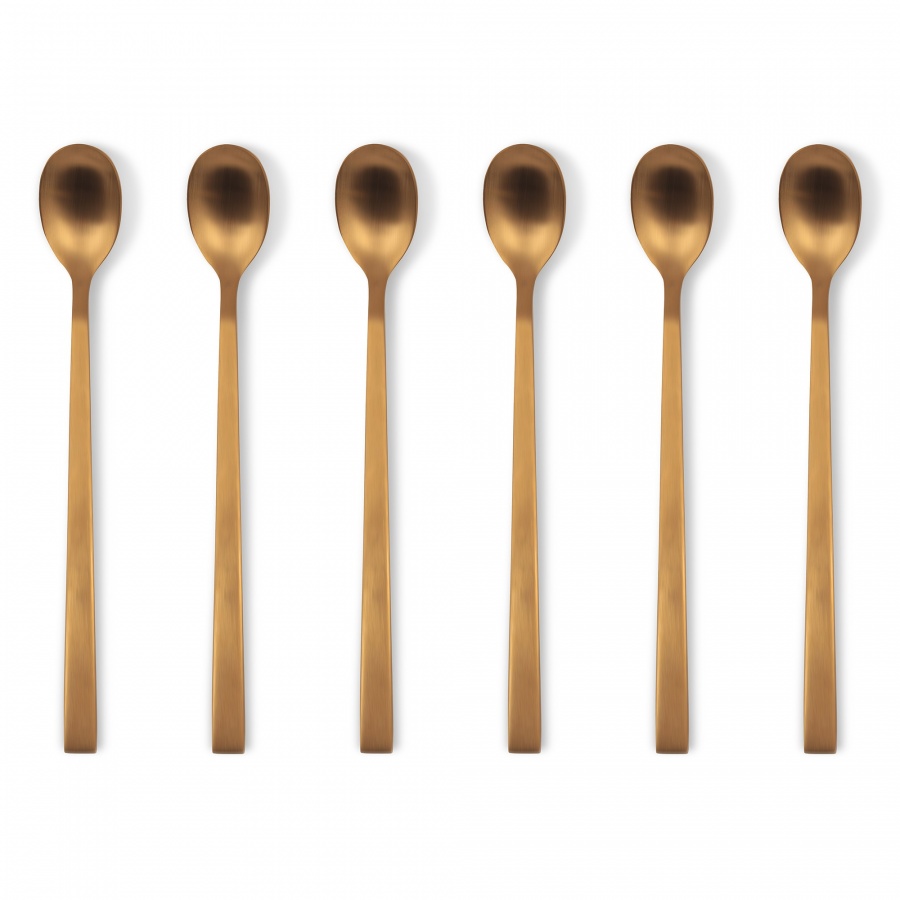 Komplet łyżeczek koktajlowych vita mat gold 6 szt. w pudełku 9033