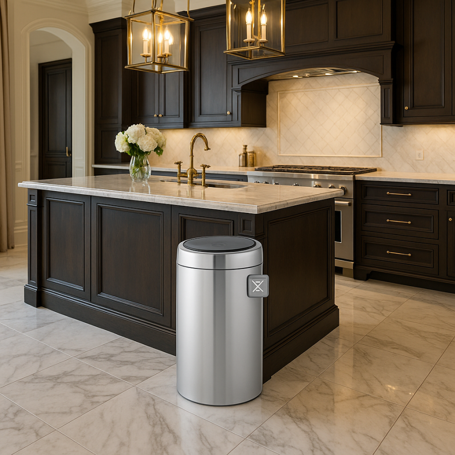 Kosz na śmieci 45 l Brabantia Touch Bin Deluxe srebrny