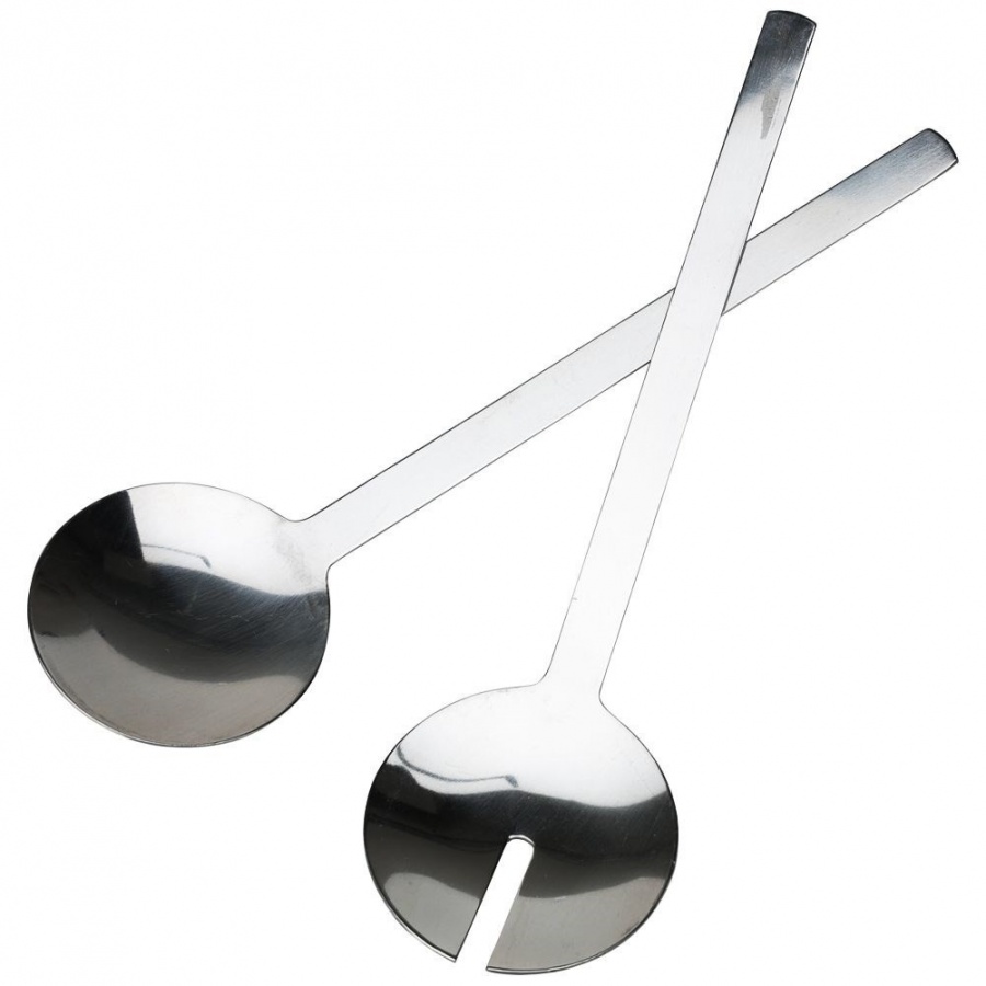 łyżki do sałatek stalowe srebrne 2 el.