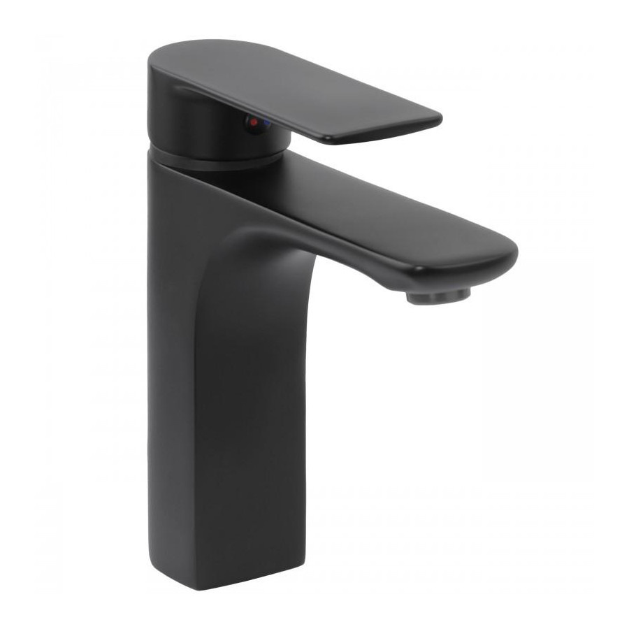 Bateria umywalkowa stojąca łazienkowa czarna mat loft - Yoka