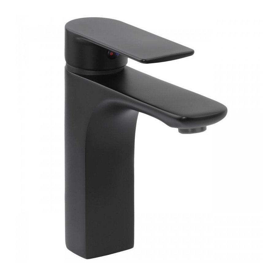 Bateria umywalkowa stojąca łazienkowa czarna mat loft - Yoka