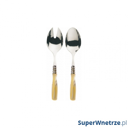 Komplet do serwowania sałaty 30,5x14x3 cm Casa Bugatti Arianna srebrny