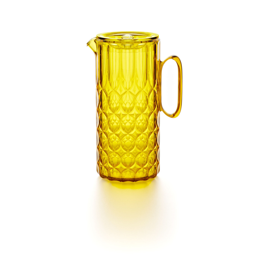 Dzbanek z pokrywką - żółty