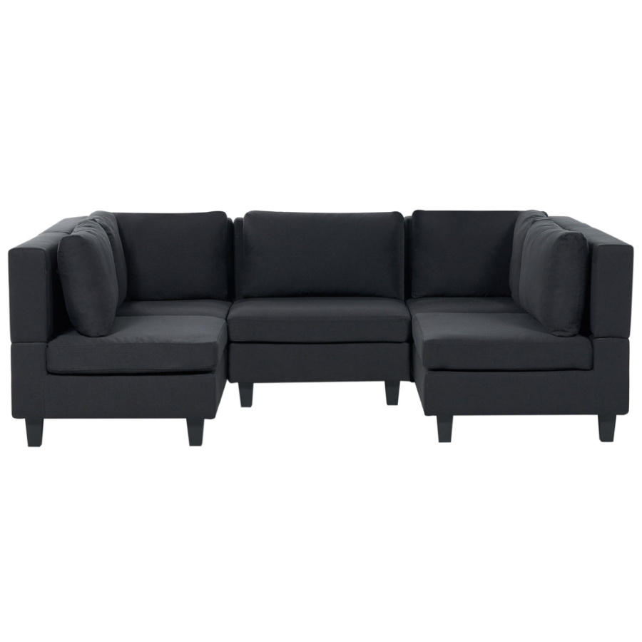 Sofa modułowa 5-osobowa czarna unstad