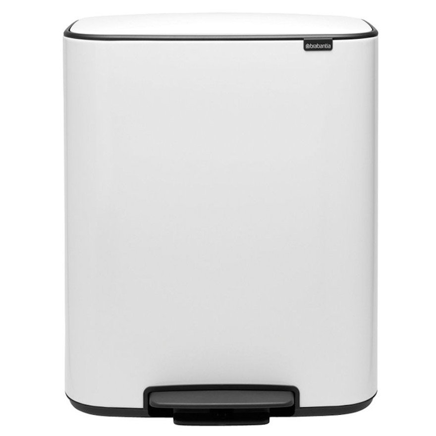 Kosz na śmieci kuchenny pedałowy 60l BO biały 211300