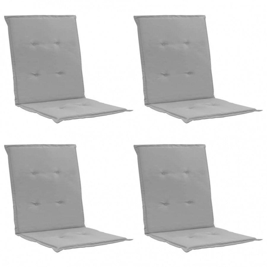 Poduszki na krzesła ogrodowe, 4 szt., szare, 100x50x3 cm