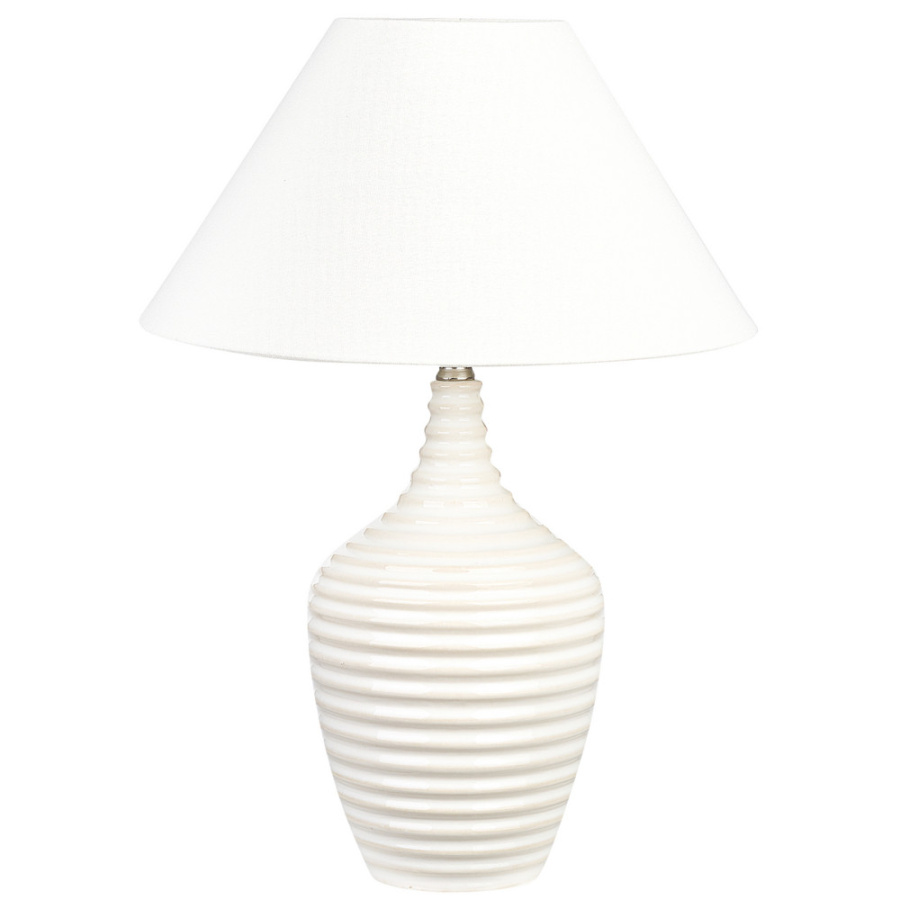 Lampa stołowa celeste ceramika kremowy