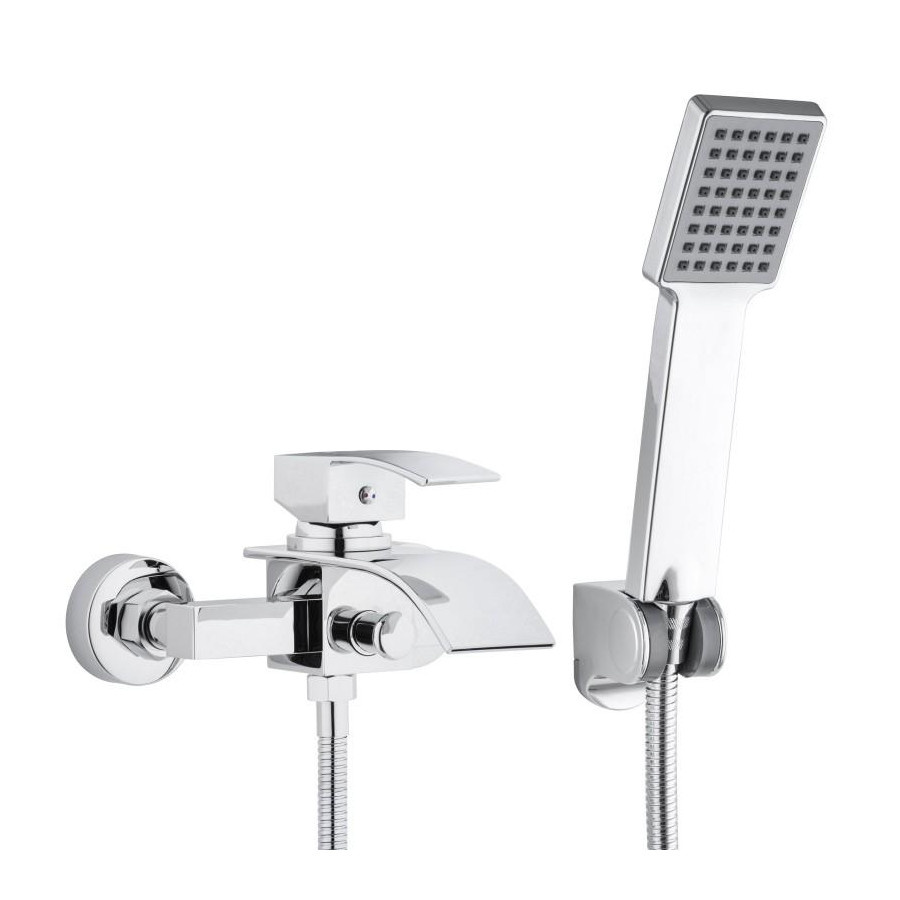 Bateria wannowo prysznicowa natrysk kran ścienny chrom - yoka