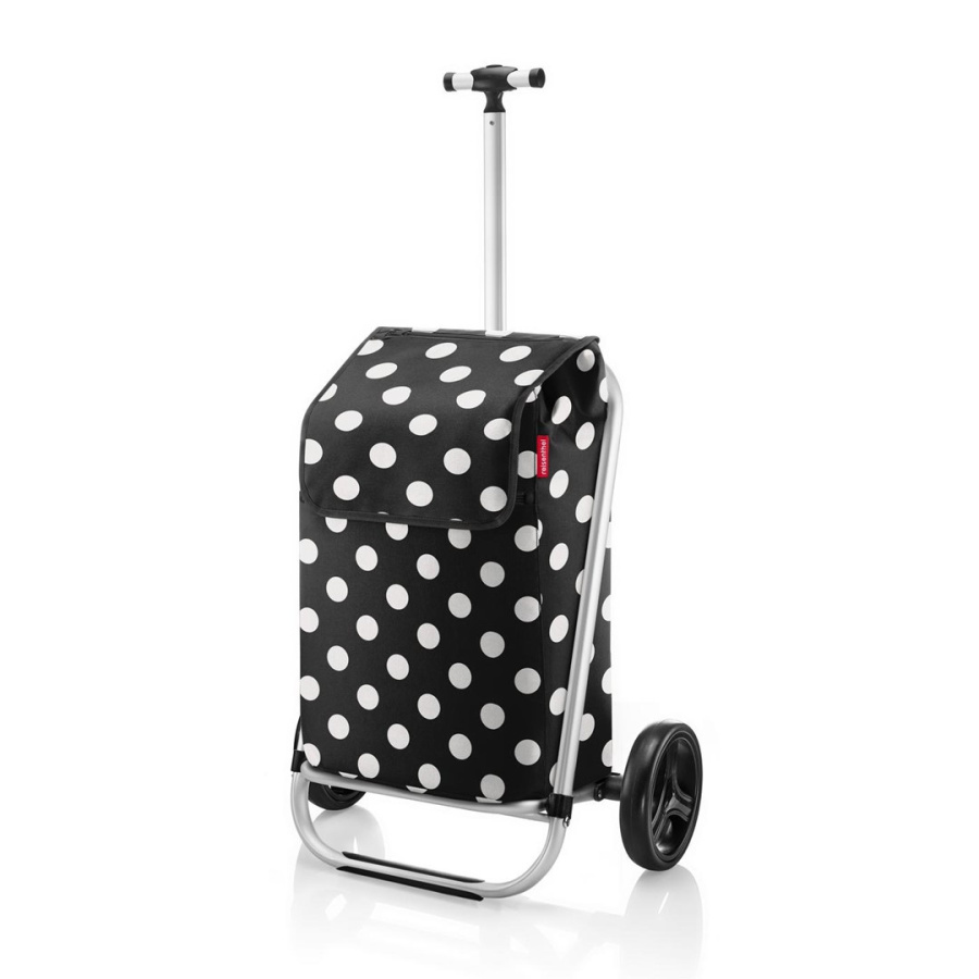 Wózek shopping trolley, dots white