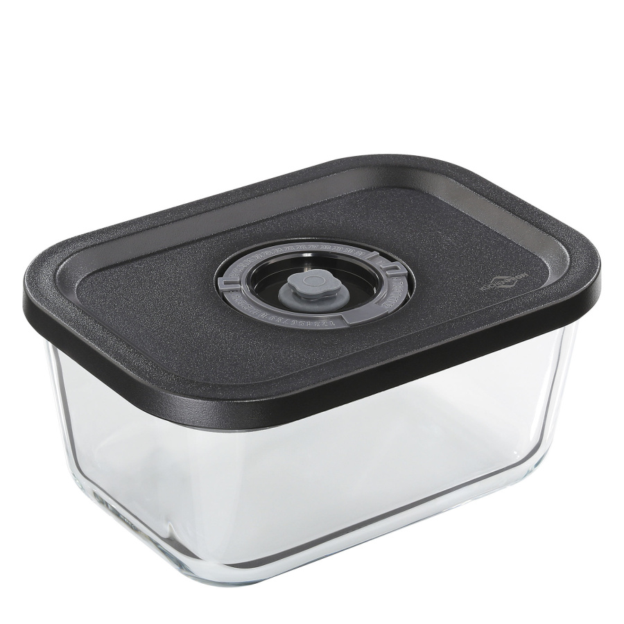 Pojemnik próżniowy z datownikiem, szkło borokrzemowe/tworzywo sztuczne, 0,8 l, 17 x 12 x 8 cm