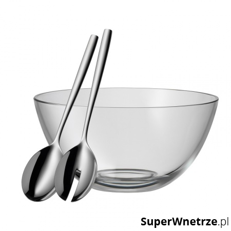 WMF - Szklana miska z łyżkami do sałaty