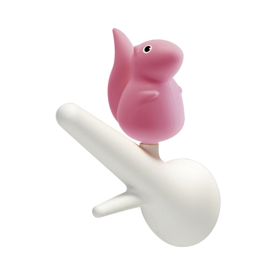 Wieszak Wiewiórka różowy/biały 10088-WH-PK
