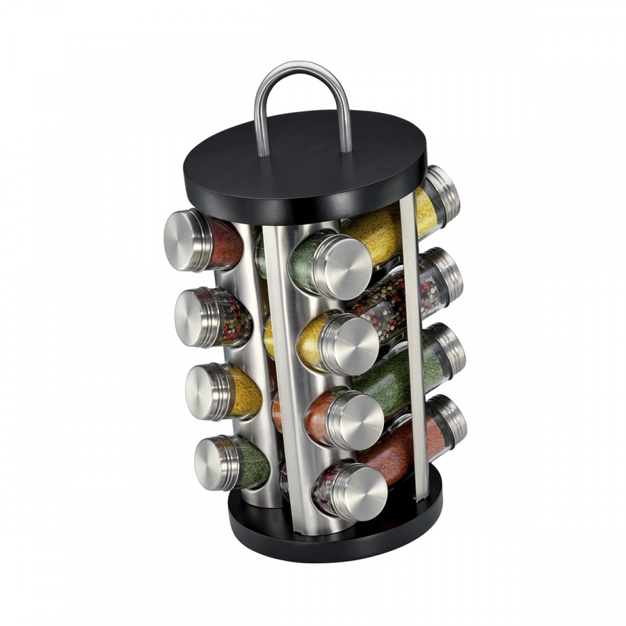 Obrotowy stojak na 16 przypraw 20x35 cm Kuchenprofi czarny