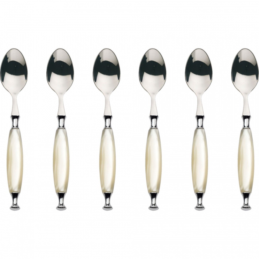 6 pc moka spoon coun. crom. ivor