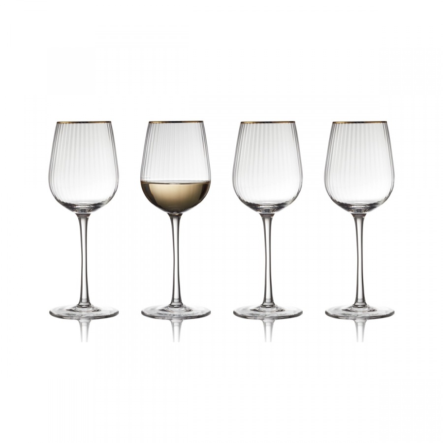 Kieliszki do białego wina palermo 300 ml 4 sztuki złote 27578