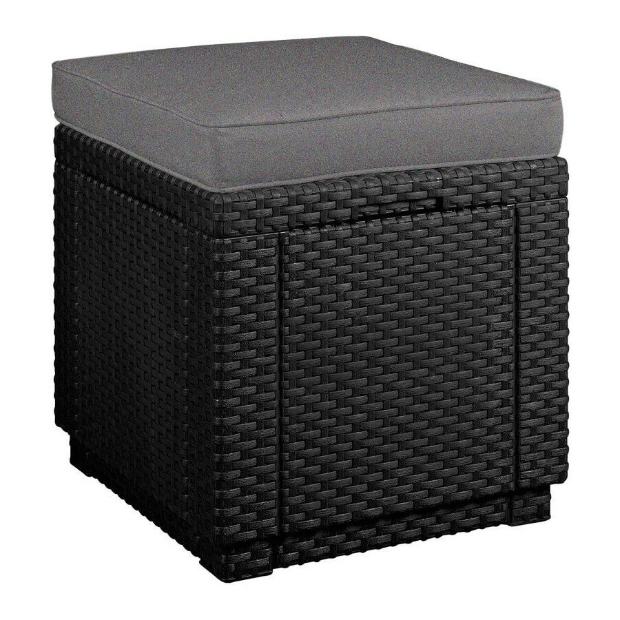 Pufa Schowek Cube z poduszką : Kolor - grafit/szary