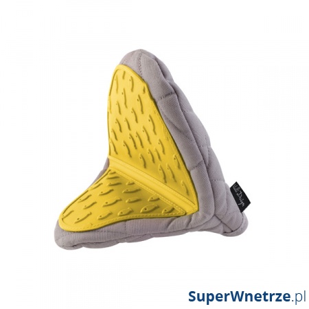 Rękawica kuchenna Vialli Design Livio szaro - żółta