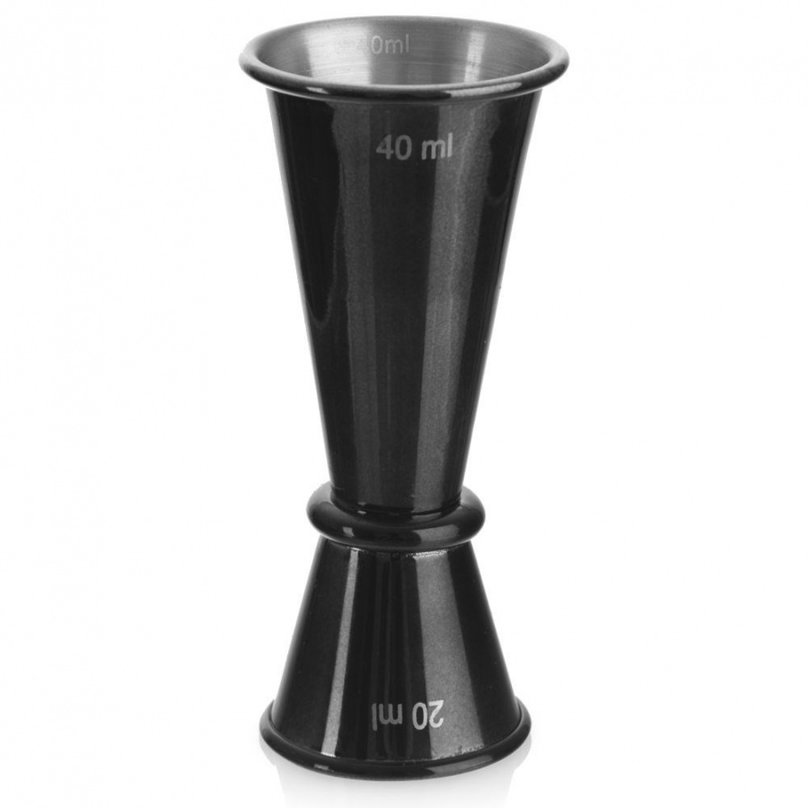 Miarka barmańska stalowa dwustronna black 20/40 ml