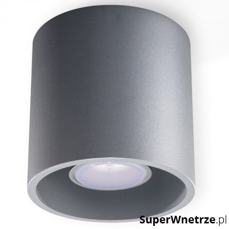 Lampa sufitowa natynkowa Orbis śr. 10 cm szara