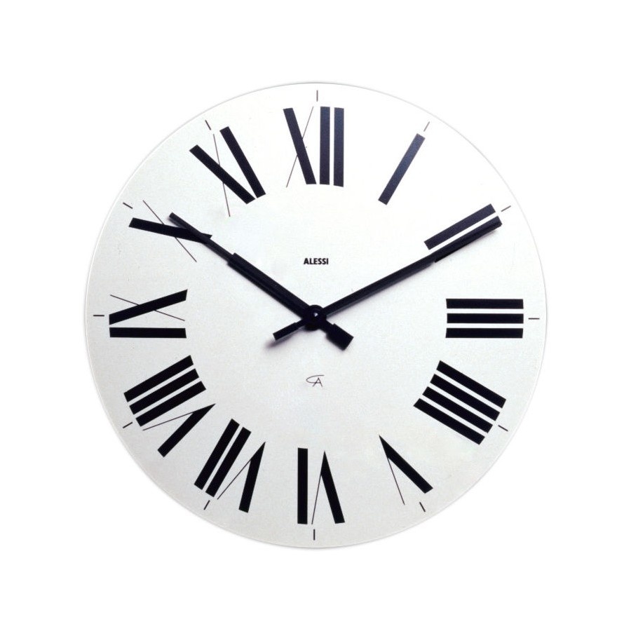 Zegar ścienny, biały Alessi