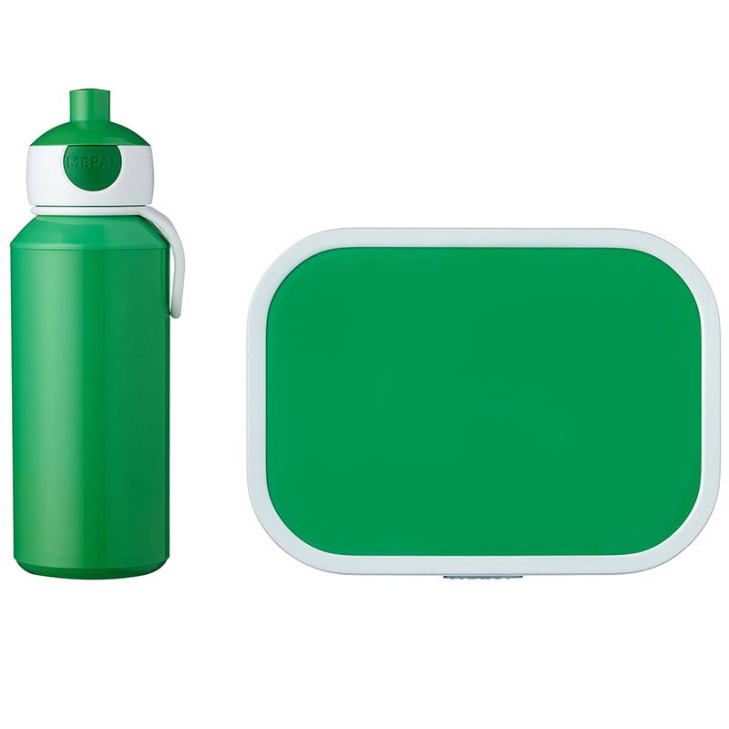 Zestaw dziecięcy bidon i lunchbox Campus zielony 107410192600