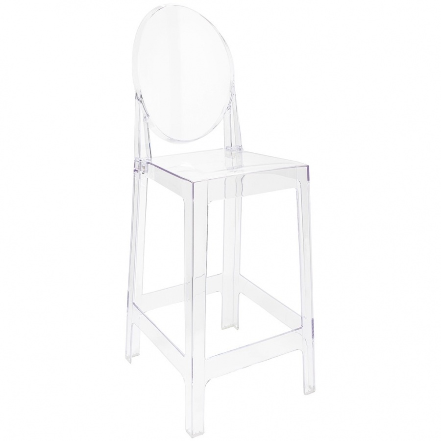 Krzesło barowe victoria 75 cm transparnetne