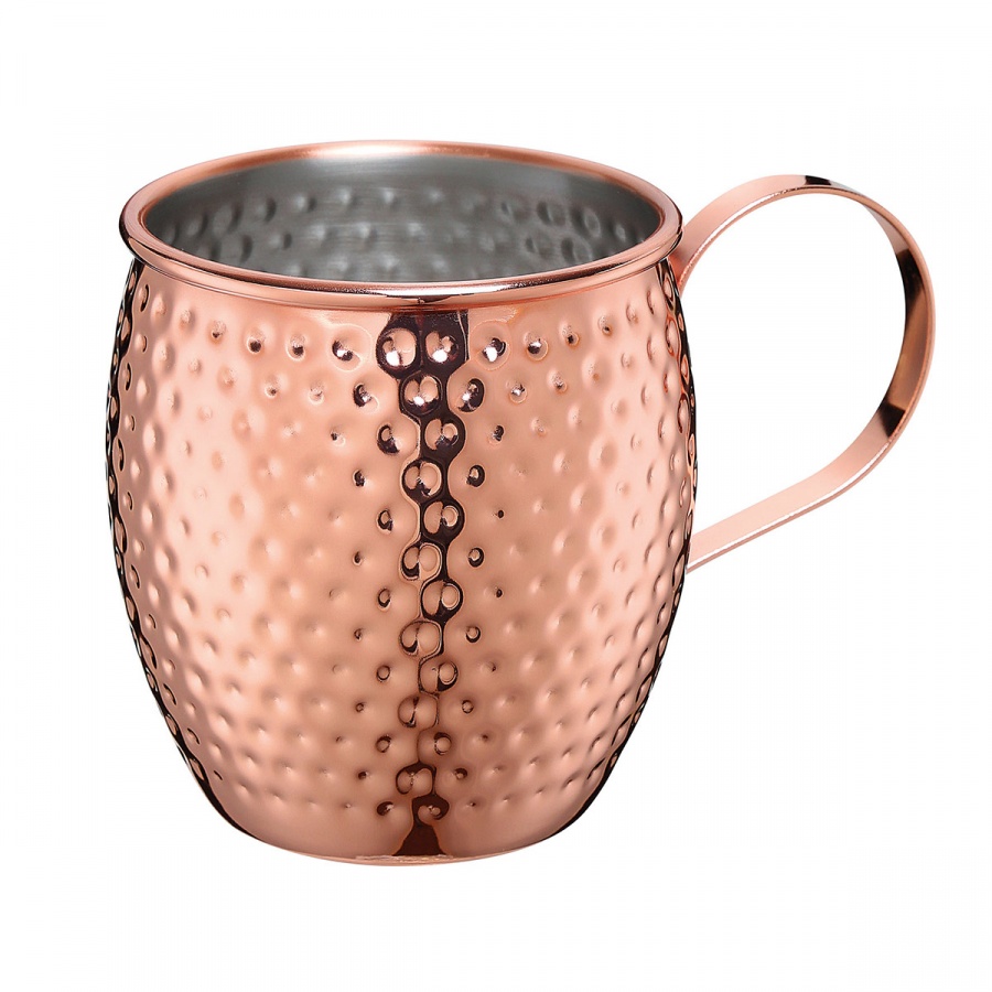 kubek do Moscow Mule, stal nierdzewna/miedź, 0,5 l, śred. 9,5 x 9,5 cm, młotkowany