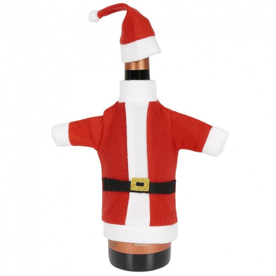 Pokrowiec świąteczny na butelkę Mikołaj wina alkoholu ubranko wino prezent święta