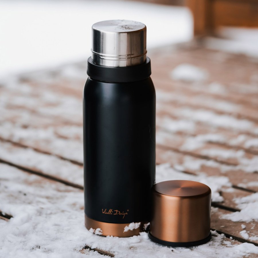 Termos turystyczny 1l FUORI czarny Rose Gold 28098