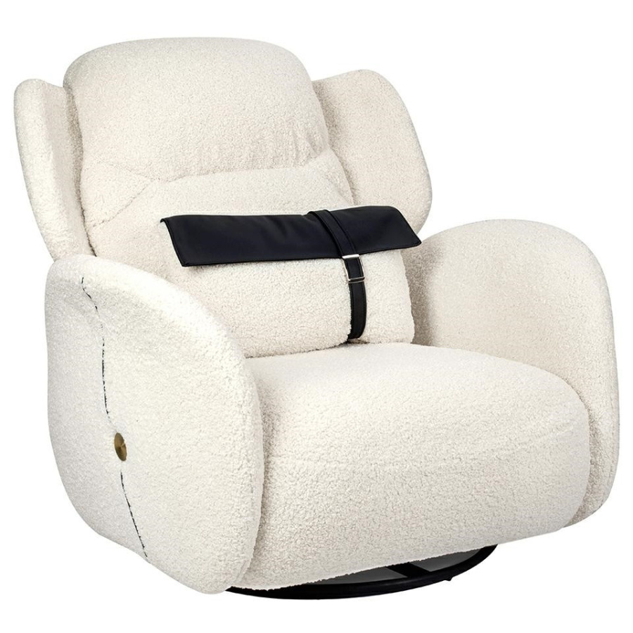 Fotel obrotowy tape teddy biały
