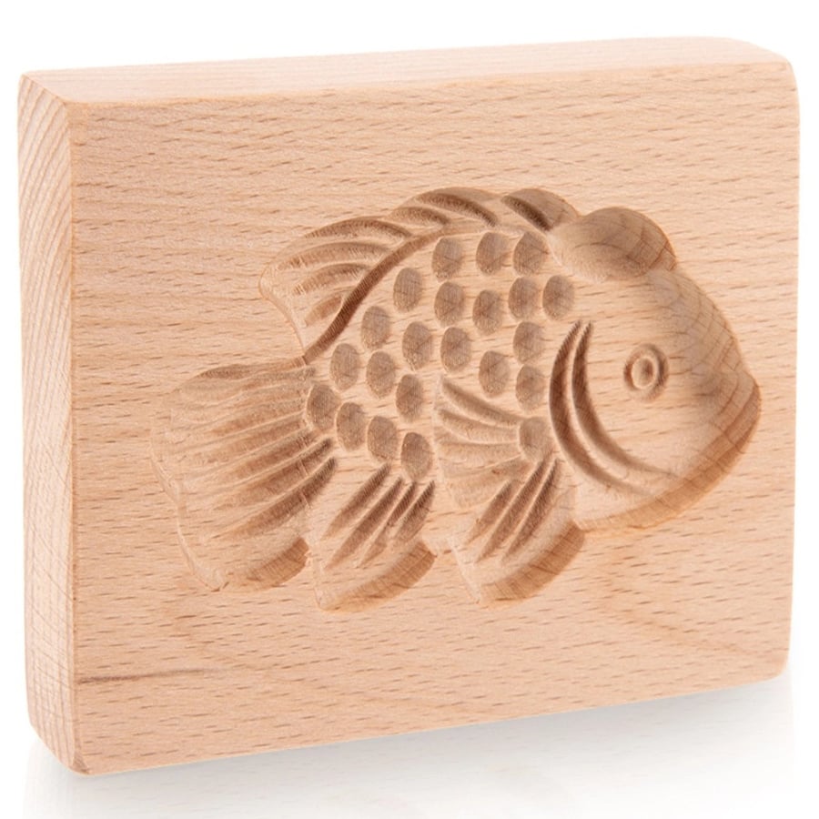 Foremka do ciastek drewniana ryba 10x8 cm