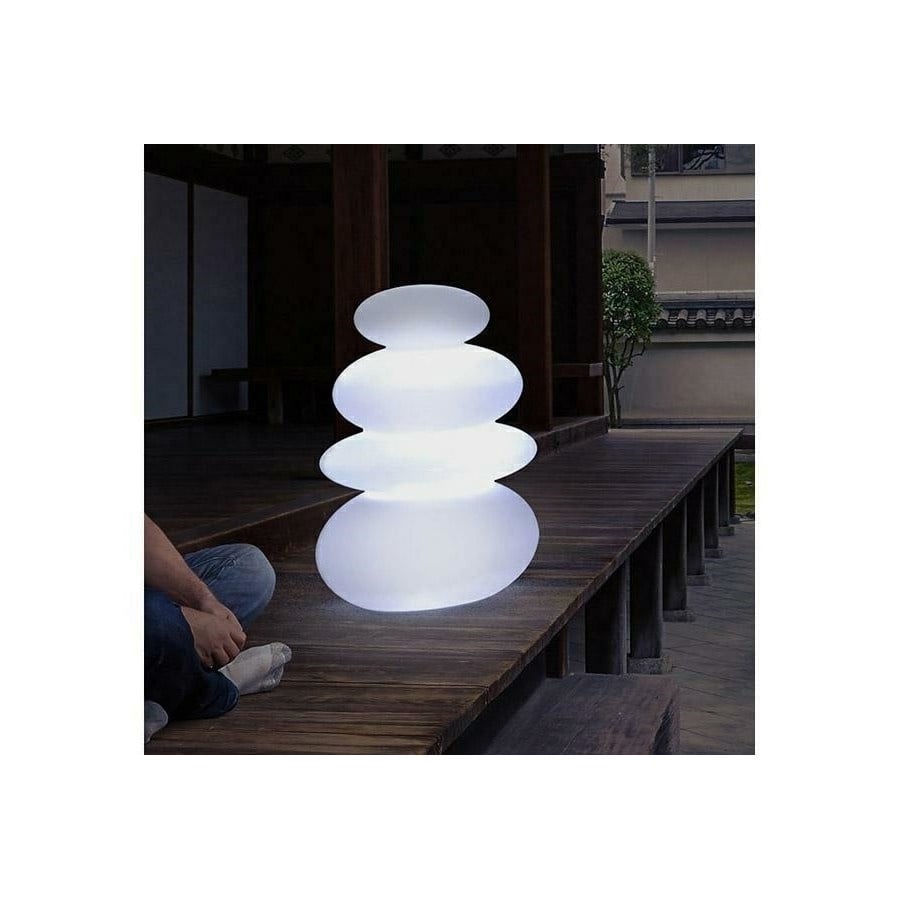 NEW GARDEN lampa ogrodowa BALANS BATTERY biała