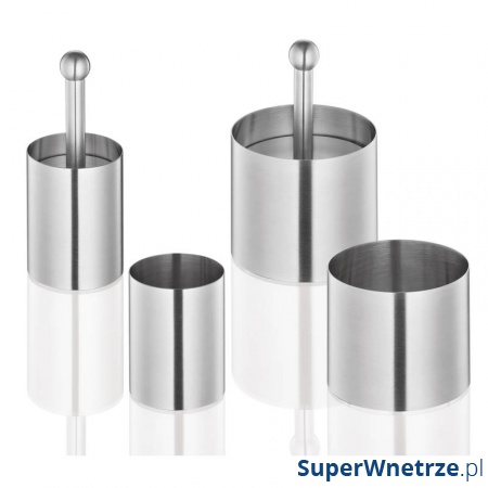 Pierścienie do formowania, śred. 7,5 + 5 cm Kuchenprofi srebrne