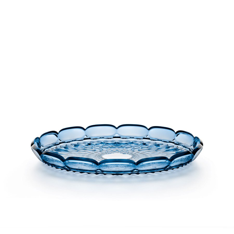 Taca okrągła 36 cm - niebieska